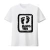 Camiseta Hang Ten Vintage dos anos 90 com Logo de Pegada Retrô Perfeita para Amantes de Surf Skate Praia vintage Lavada Versátil Estilosa
