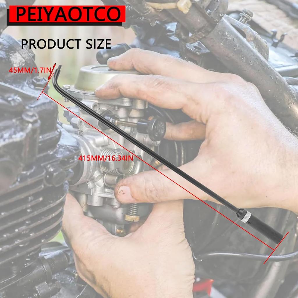 16.34in Pilot Screw Adjusting Tool 110° Angled Head Carburetor Adjustment Tool Universal for ATV UTV Snowmobile