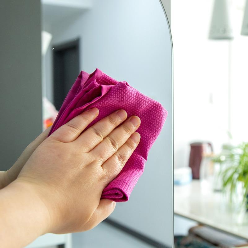 Gap-free Glass Cleaning Cloth for Mirrors, Bathroom Use, Water-absorbing Kitchen Towels, No Water Marks, Magical Seamless Cleaning Cloth