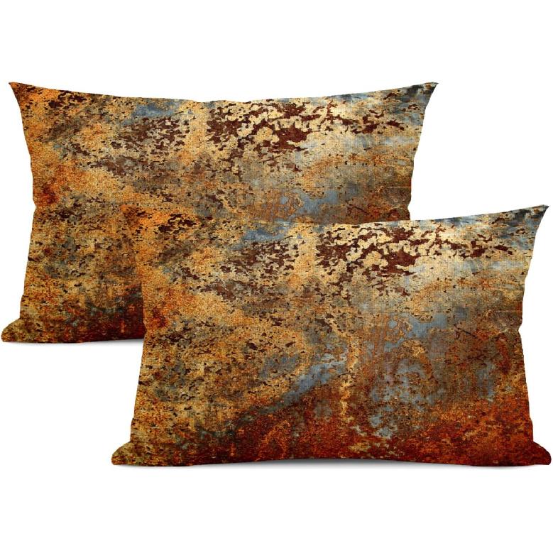 Teal Blue Green Throw Pillow Covers 18x18 Set of 2 Watercolor Aqua Waves Decorative Pillow Covers Abstract Striped Outdoors Pillowcase Cushion Case