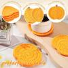 Set of 4 Autumn Pumpkin Coasters Handmade Crocheted Pumpkin Coasters Perfect for Harvest, Thanksgiving, Halloween, Home, Kitchen