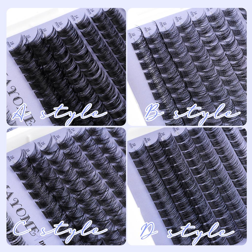 Diy False Eyelashes Extended Lashes 416 Single Clusters 10-18Mm Thick Eyelashes