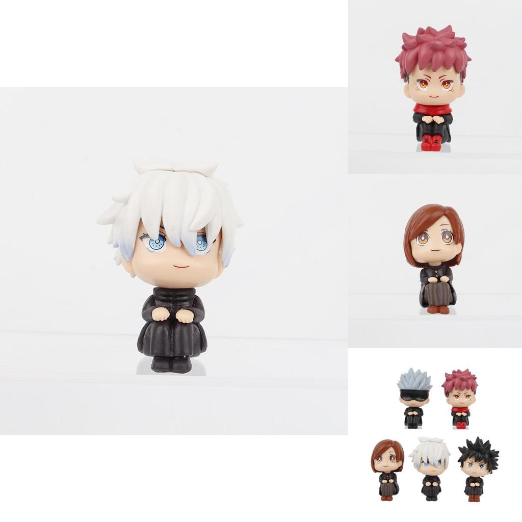Adorable Jujutsu Kaisen Sitting Plush Doll Five Satoru Gojo Toy Figure Collectible