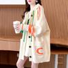 Lazy Style Hooded Sweater Cardigan Women's Mid Length Korean Version Loose Knit Jacket Winter Clothes Women Sweater