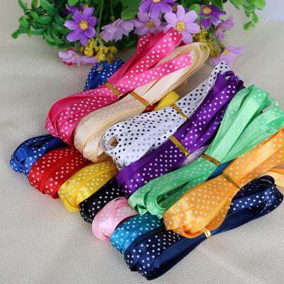 Gedrucktes Satinband mit Punkten, einzelnes Gurtband, Stirnband, Haar für DIY-Bastelbögen, Kleidungsstücke, Zubehör