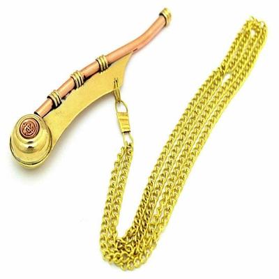 Royal Handicraft Nautical Brass Boatswain Navy Schiffsmannpfeife mit Kette Weihnachtsgeschenk Schlüssel