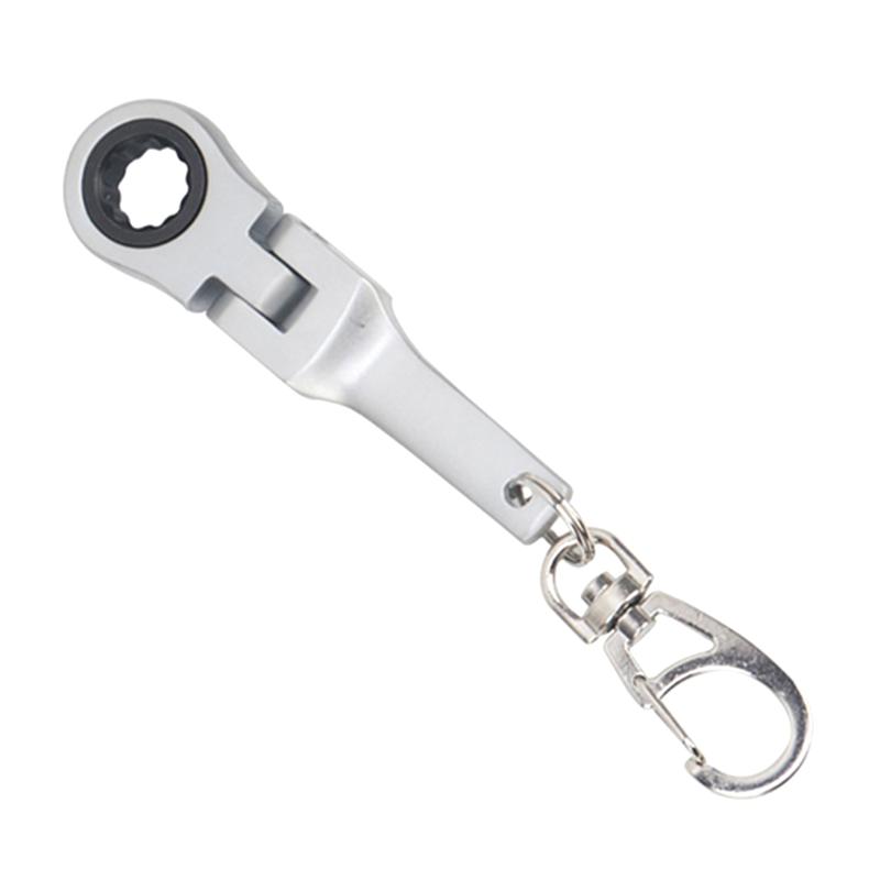 Creative 10Mm Ratchet Wrench Mini Shaped Jdm Metal Racing Keychain Key Chain Ring Keyring Adjustable Wrench Tools