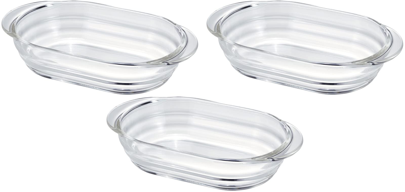 

HARIO glass gratin dish 600ml BUONO kitchen clear Japanese-made heat-resistant HGZO-60-BK 3-piece set,