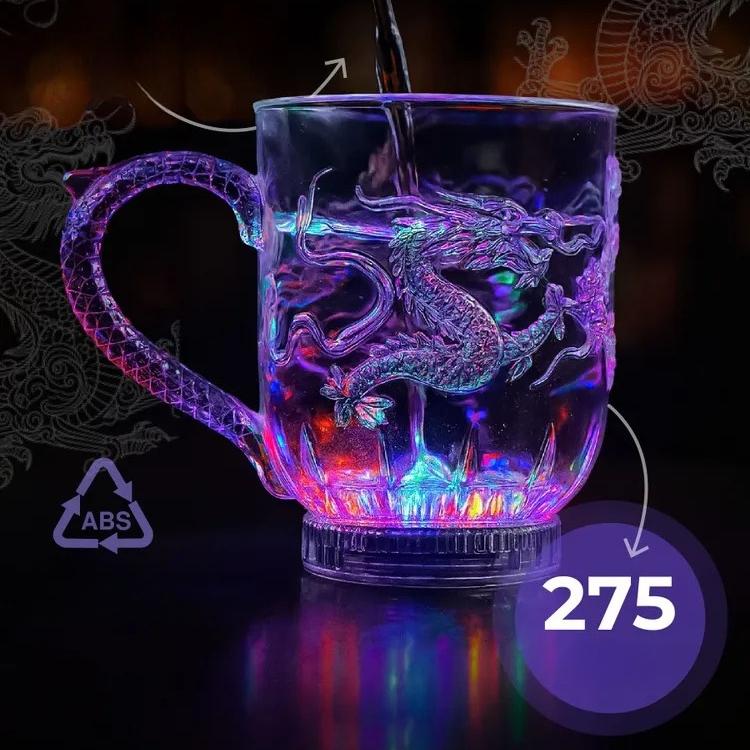 

Кружка для воды для домашнего использования, кружка, меняющая цвет, радужная, кружка для воды со светодиодной подсветкой, кружка для пива, светящаяся в темноте 1pc