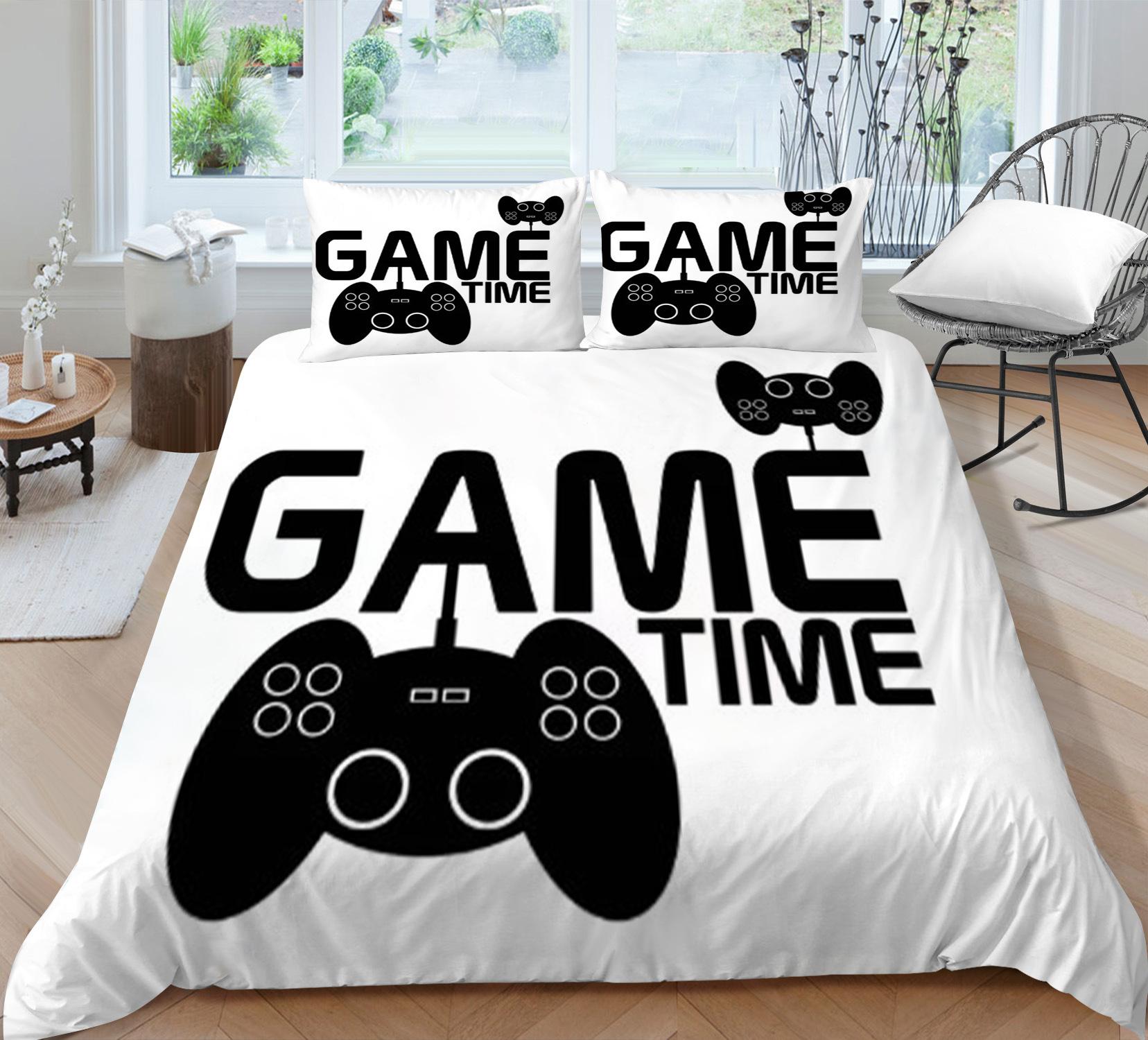 

Пододеяльник Наволочка Двух- или Трехпредметный Геймпад 3D Цифровая Печать Полиэстер Шлифовка 90*200