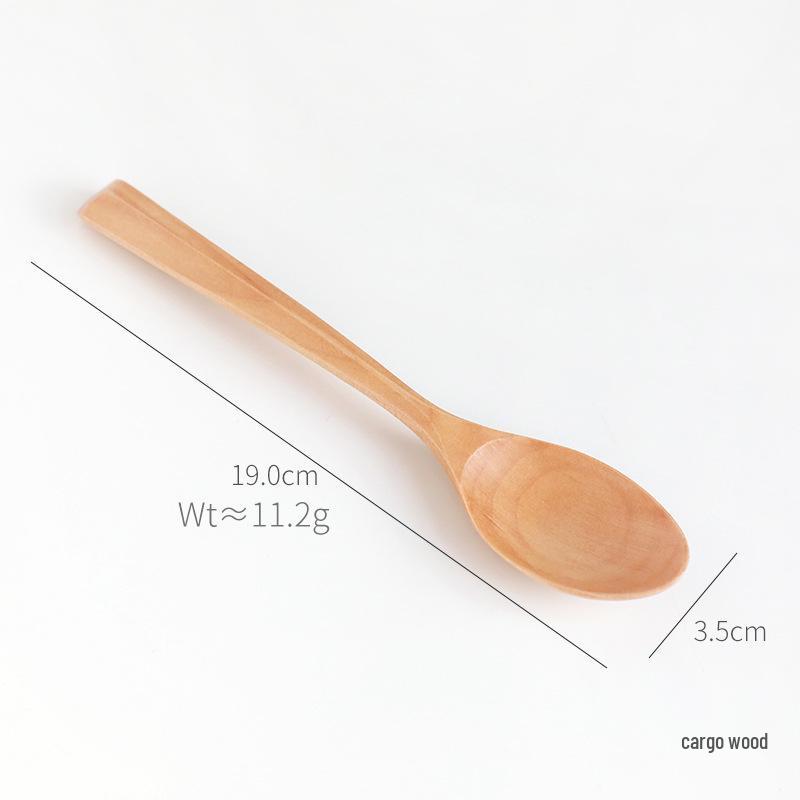 Japanese Beech Wood Long Handle Spoon for Coffee, Rice, and Soup