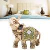 Lucky Feng Shui Green Elephant Statue Sculpture Wealth Figurine Gift Home Decoration