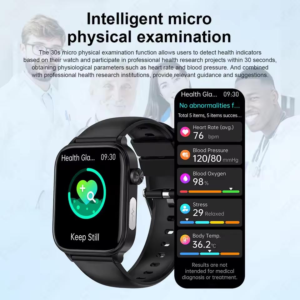 2025Nuovo Smartwatch AI per la Diagnosi della Salute ECG+PPG Uomo Donna Orologio Lipidi nel Sangue Pressione Sanguigna Acido Urico Frequenza Cardiaca Tracker Per Smartwatch Xiaomi
