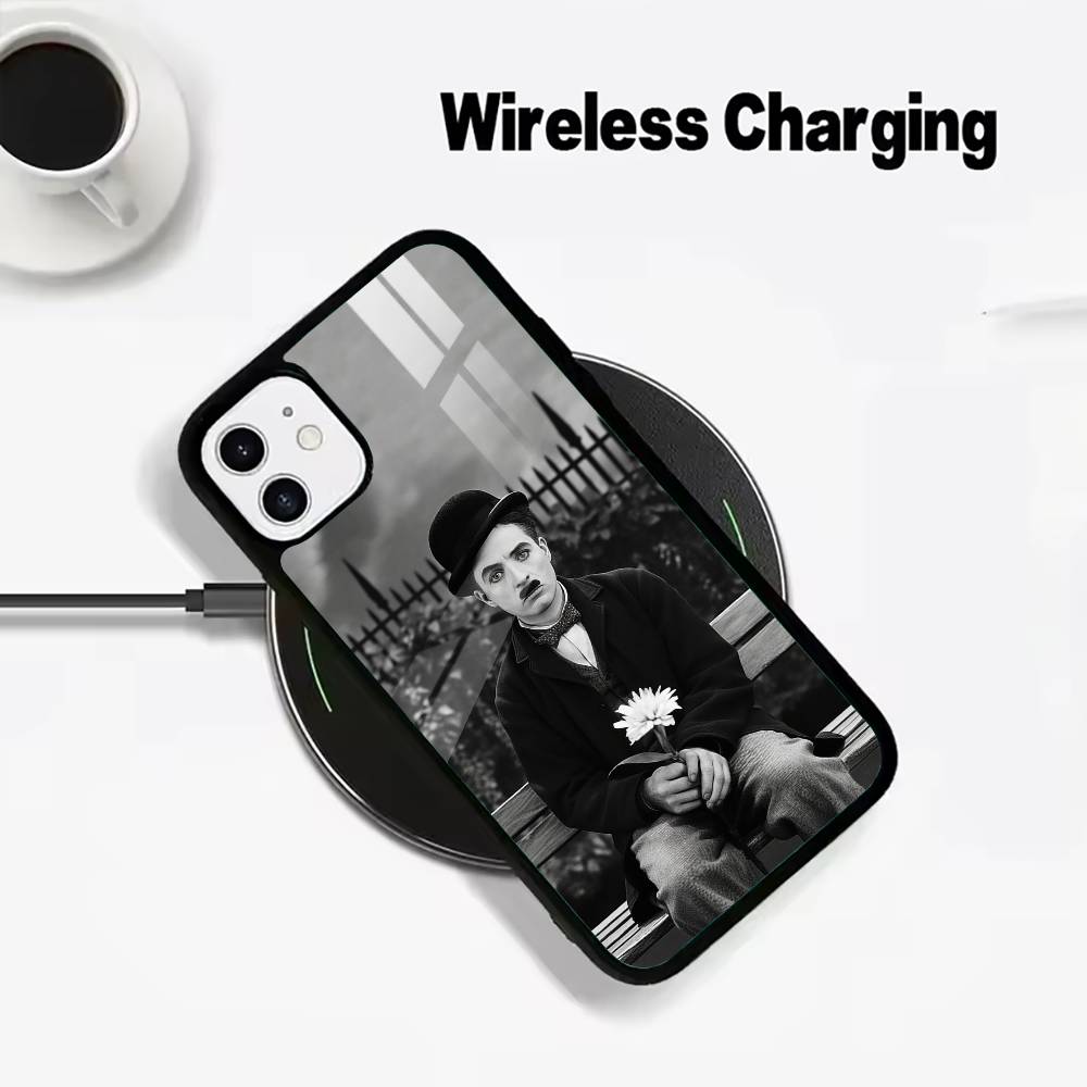 

C-Charlie Chaplin Phone Case For IPhone17 16 15 14 13 12 11 Pro Max 16/15/14Plus Wireless Charger Cover Funda iPhone16