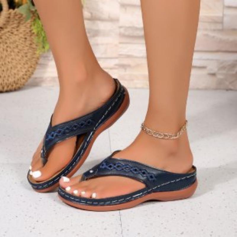 Women's Shoes Summer New Sandals Large Size Hollow Versatile Thick-soled Toe Cool Slippers Women