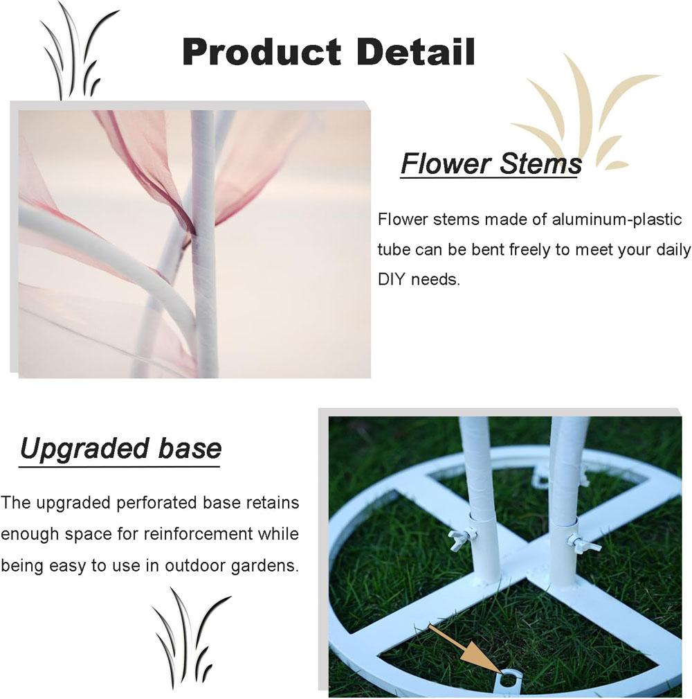 3pcs Wedding Decorations for Reception Giant Flowers for Decoration,Big Artificial Silk Flowers for Party Banquet Background