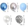 30 Pcs 10 12 Inch Metallic Gold Blue Silver Pearl White Latex and Gold Confetti Balloons for Birthday Wedding Party Decor