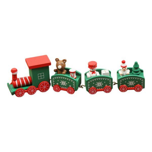 

Счастливого Рождества Деревянное украшение в виде поезда Рождественское украшение для дома Подарок от Санта-Клауса Новый год Рождественский декор