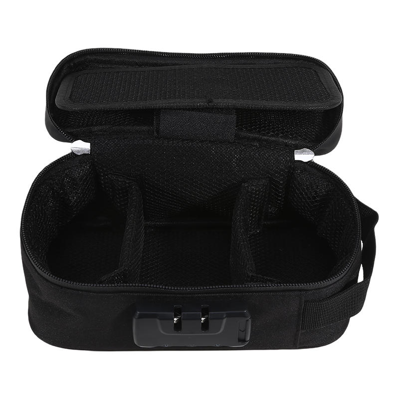 

Lightweight Smell Proof Travel Pouch with Combination Lock Compact Multifunctional File Storage Organizer One Size чорний