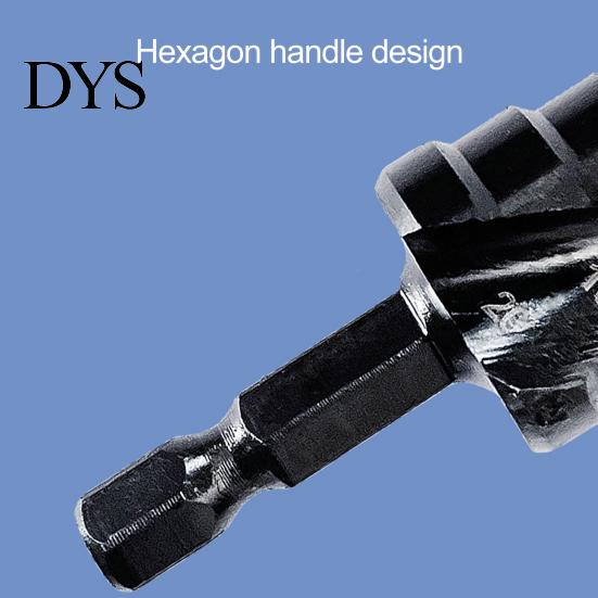 Twist Drills 3Pcs Drill Bits High-Hardness Sharp Spiral Hexagonal Handle Pagoda Combined Set for Workshop Step
