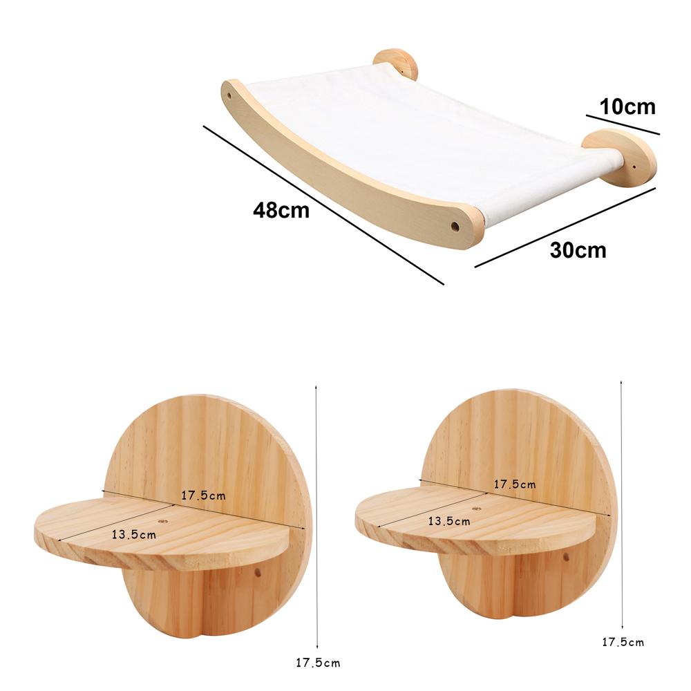 Cat Climbing Wall Type Assortment Cat Tree Wall Mounted Cat Hammock Sisal Four Steps Cat Stairs Climbing Cat Wall Hanging