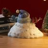 Glowing Snowman Statue Nightlight Cartoon Snowman Figurine  Festival