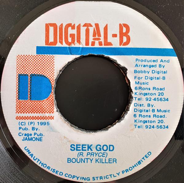 

7inch Record BOUNTY KILLER Seek God NONE DigitalB 1995 Jamaica Reggae Ska Dub Used