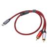 Gold Plating Type C Male To 2RCA  Male Audio Cable Male To Male Y Splitter Cable  Stereo System