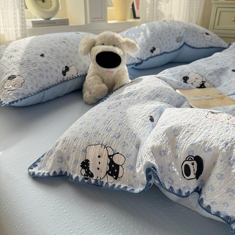 Class A Maternal And Infant Grade Cotton Double-Layer Gauze Shell Edge, Pure Cotton Quilt Cover Student Dormitory Bed