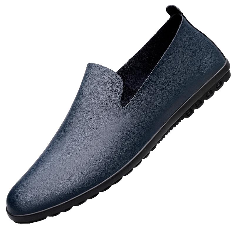 Genuine Leather Men Shoes Casual Formal Mens Loafers Moccasins Italian Summer Breathable Slip On Male Boat Shoes Over Size 50 51