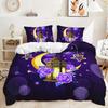 3D Moon Pattern Duvet Cover Pillowcase Bedding Kids Bedding Set Adult Teens Single Double Queen Size Gift