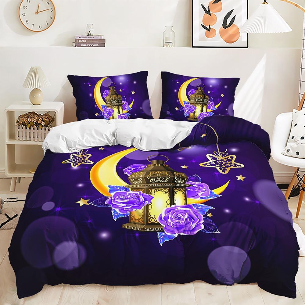 3D Moon Pattern Duvet Cover Pillowcase Bedding Kids Bedding Set Adult Teens Single Double Queen Size Gift