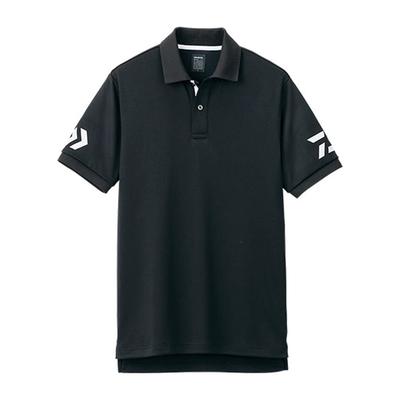 Kurzarm-Poloshirt Schwarz x Weiß S DE-7906