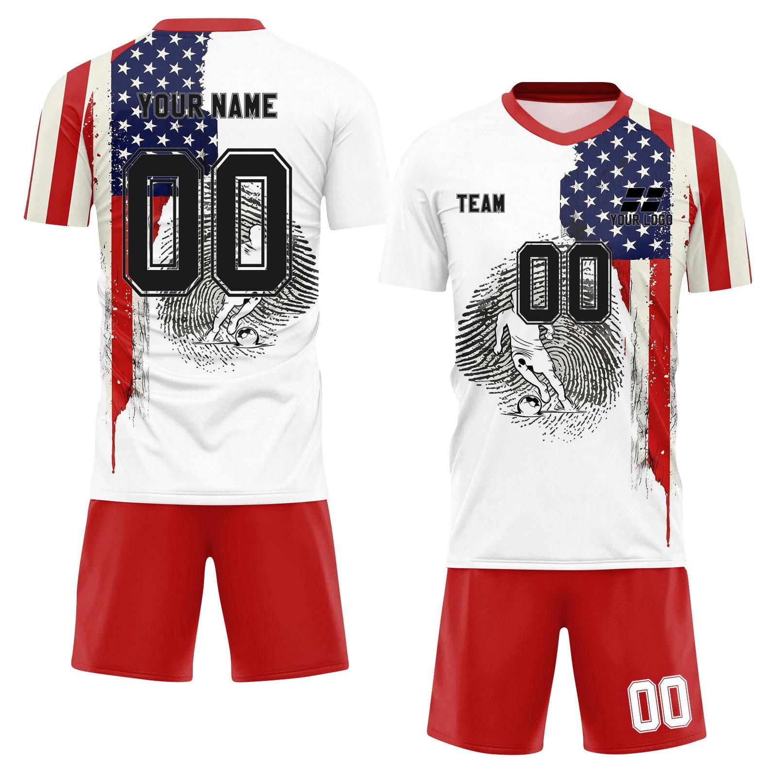 

Personalised Shirts Kit Mens Girls With Name Number Custom Football Jerseys For Boys Training Suit XS білий