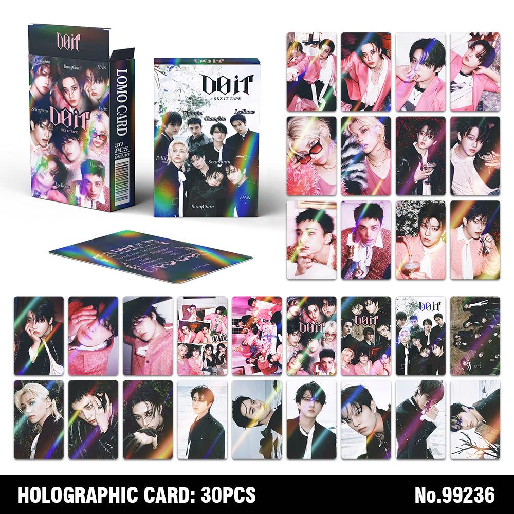 Stray Kids double-sided SKZOO DO IT SKZ LOMO 30 laser cards new specialized flash card bangchan felix hyunjin star po ca Entertaining Play Safe