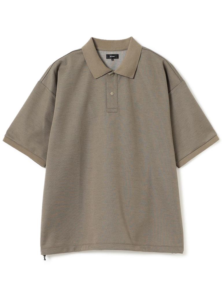 Beams S/S Polo Tech Polo Shirt, Men's, Taupe, Size L