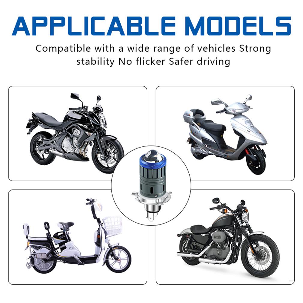 1Pc 20000Lm Motorcycle Headlight H4 LED BA20D H6 Turbo Bulb High Low Beam Moto CSP Led Projector Lens Motorbike Lamp White Yellow 6000K 3000K