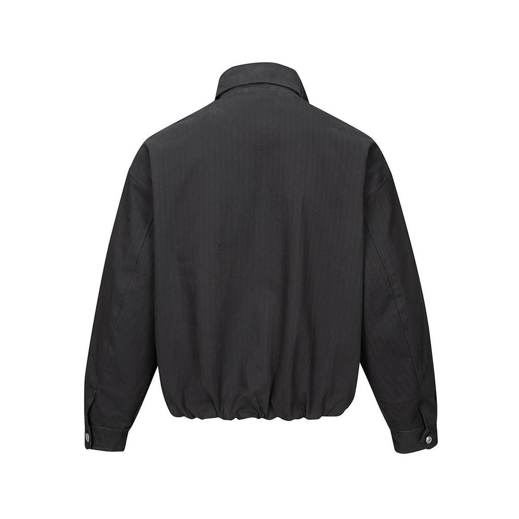 CROWD CITY Men's Cotton Workwear Jacket, Niche Design & Slanted Placket for Spring/Autumn, Y669