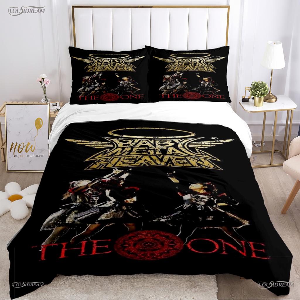 Babymetal kombination Hela säsongen Påslakan Täcke Sängkläder Set Mjukt Täckesöverdrag och Örngott Enkel/Dubbel/Queen/King