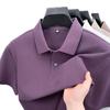 Men's Summer Casual 100% Pure Cotton Polo Shirt with Turn-Down Collar