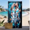 Lionel Messi Drukowany Ręcznik Plażowy Szybkoschnący Miękki Ręcznik Przenośny Duży Prostokątny Koc Plażowy na Podróże Basen