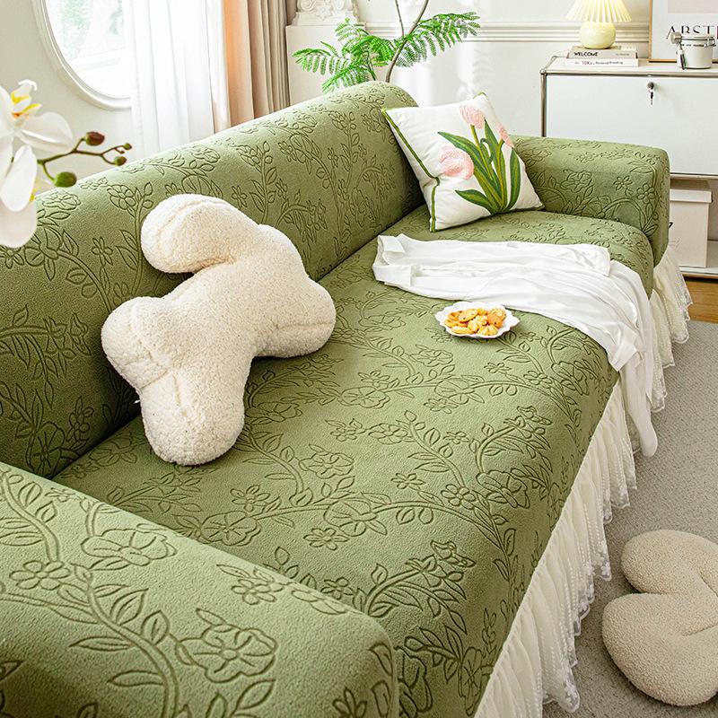 Skirt Edge Sofa Cover All Purpose Set All Season Suitable New Anti Cat Scratch Lazy Sofa Cover