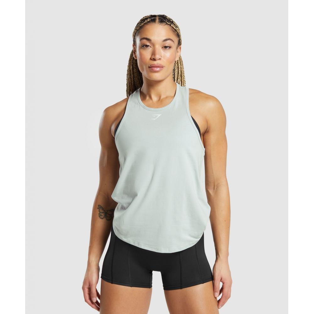 

GYMSHARK Training Cotton Tank Light Grey B7A1M GB7K