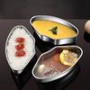 1Pc Stainless Steel Steaming Plate Fan Shaped Divided Steaming Plate Household Food Steaming Bowl Kitchen Accessories