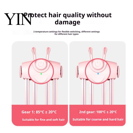 Rechargeable Hair Clip Electric Heated Volume Clip, 2 Heat Settings Volumizing Root Lift Tool Comb for Thin Hair, Fluffy Bangs, USB Cordless