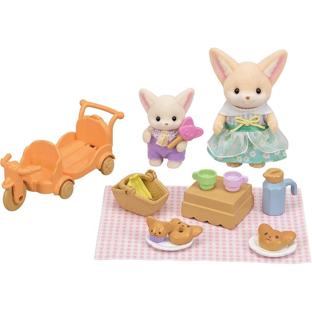 Sylvanian Families Doll/Furniture Set [Nakayoshi Picnic-Fennec] DF-24 ST Mark Certified Toy Doll ...