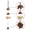 Gold Metal Elephant Wind Chimes Metal Outdoor Yard Decor Hanging Bell Ornament  Window Decoration