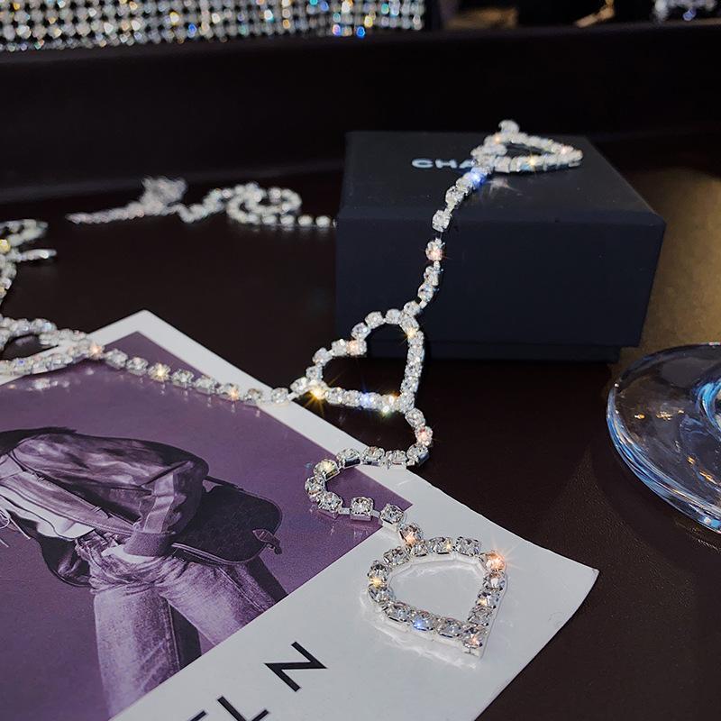 Ceinture Chaîne Cœur Femme Féminine Argent Ceinture de Taille Robe Ceinture Métallique