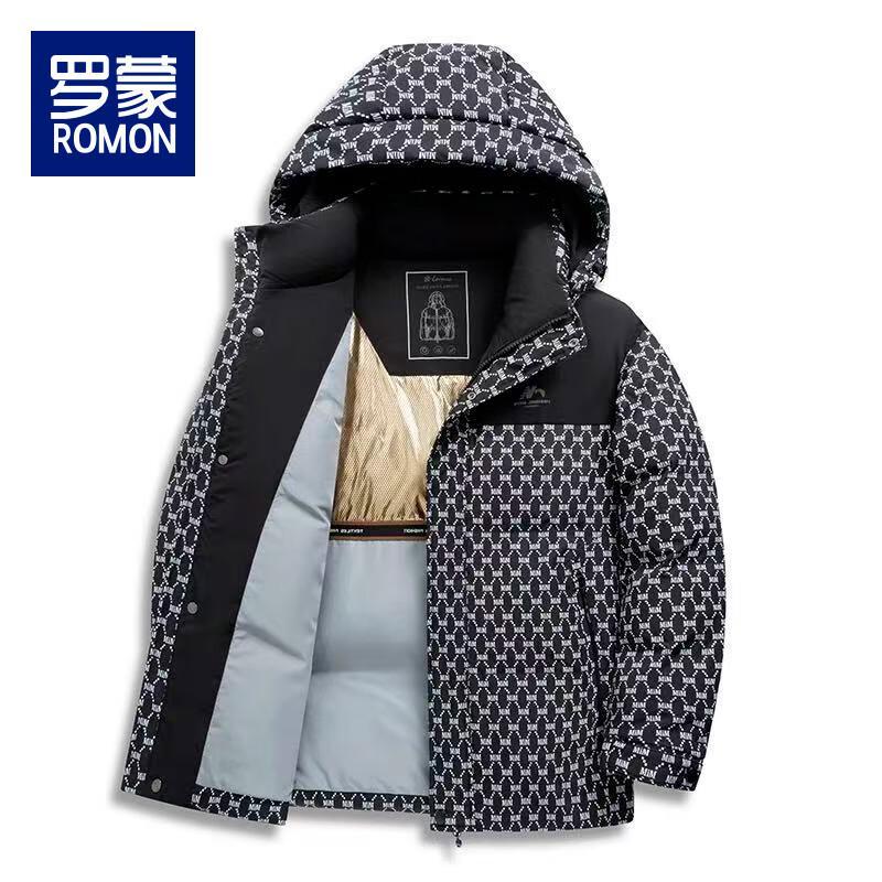 

ROMON Men s Thickened Warm Camouflage Hooded Padded Jacket 2XL