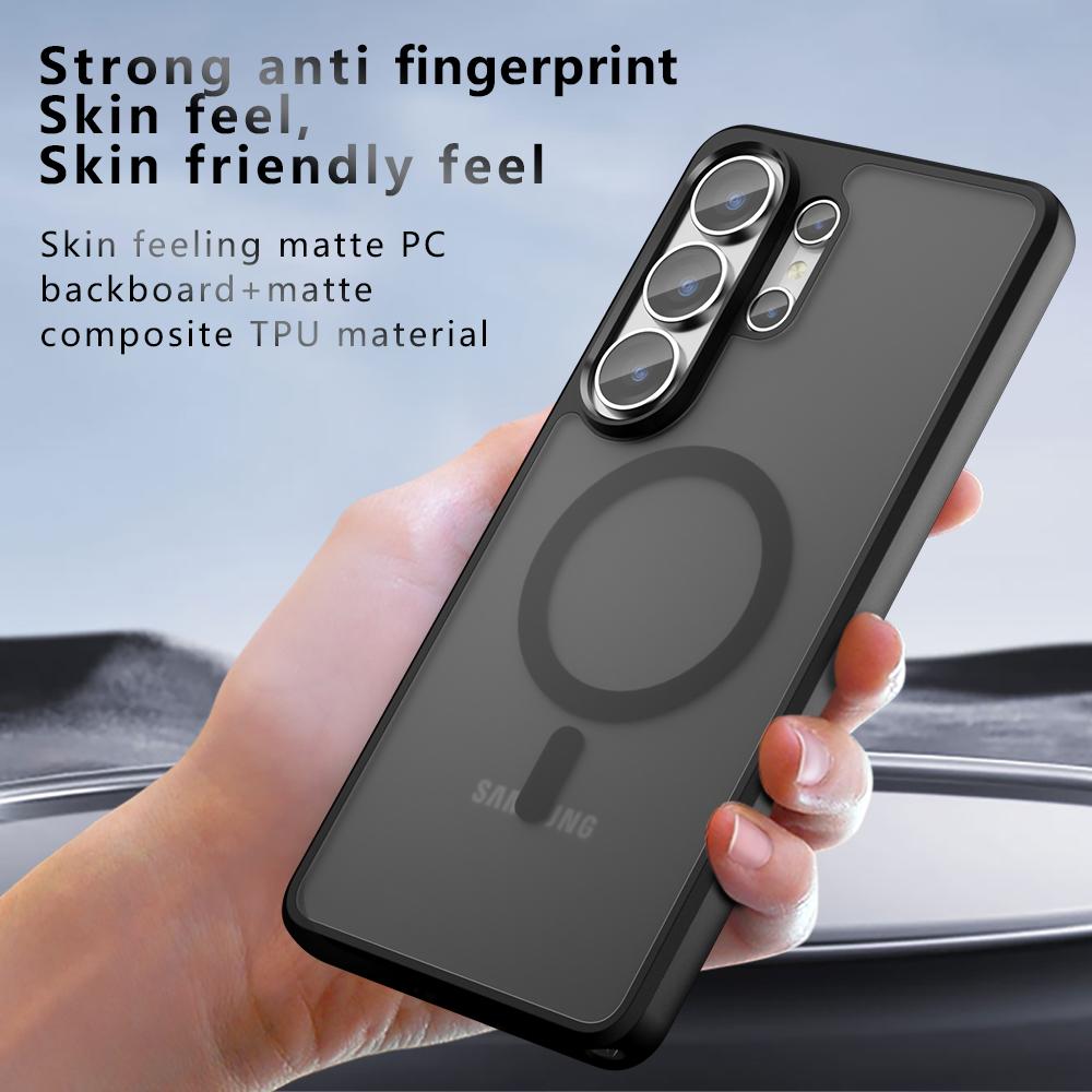 Skin Feel Translucent For Magsafe Case for Samsung Galaxy S26 Ultra S25 S24 Ultra Plus A57 A37 A17 A56 Magnetic Armor Back Cover